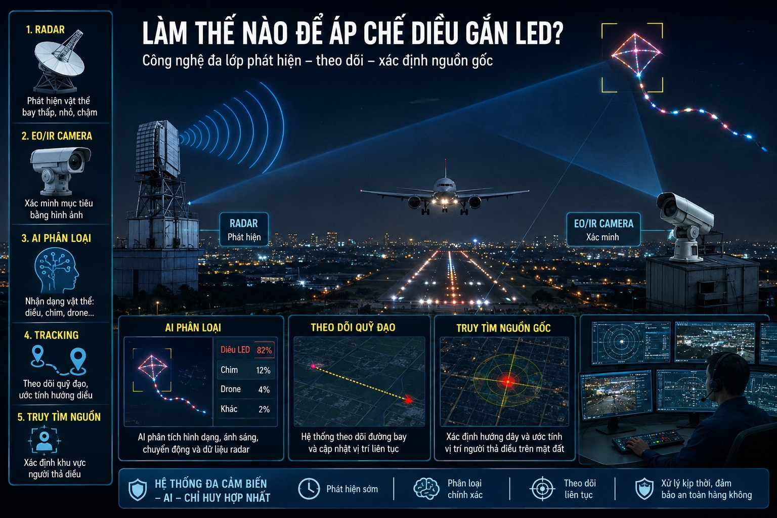 diều gắn đèn LED