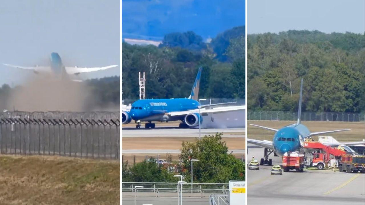Máy bay của Vietnam Airlines va quệt đuôi ở Munich