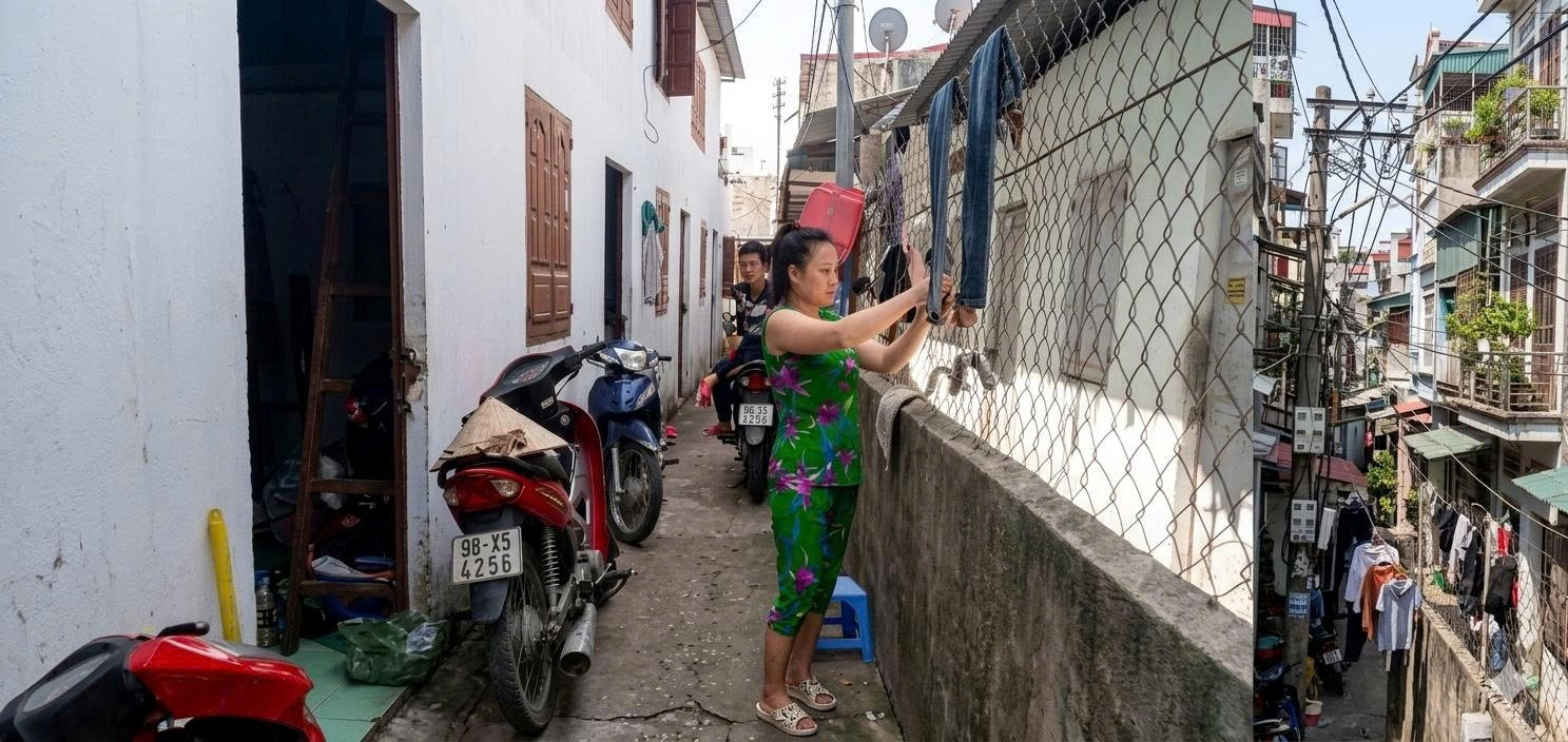 Vợ chồng anh Huỳnh Văn Tuấn, quê Bạc Liêu lên làm công nhân ở KCN Biên Hoà II nhiều năm nay, cuộc sống ngày càng khó khăn nên không mua nổi căn nhà để ở Ảnh Hoàng Bắc