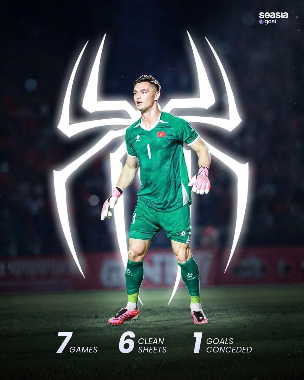 “Người nhện”’Patrick Lê Giang. Ảnh: Fanpage Seasial Goal