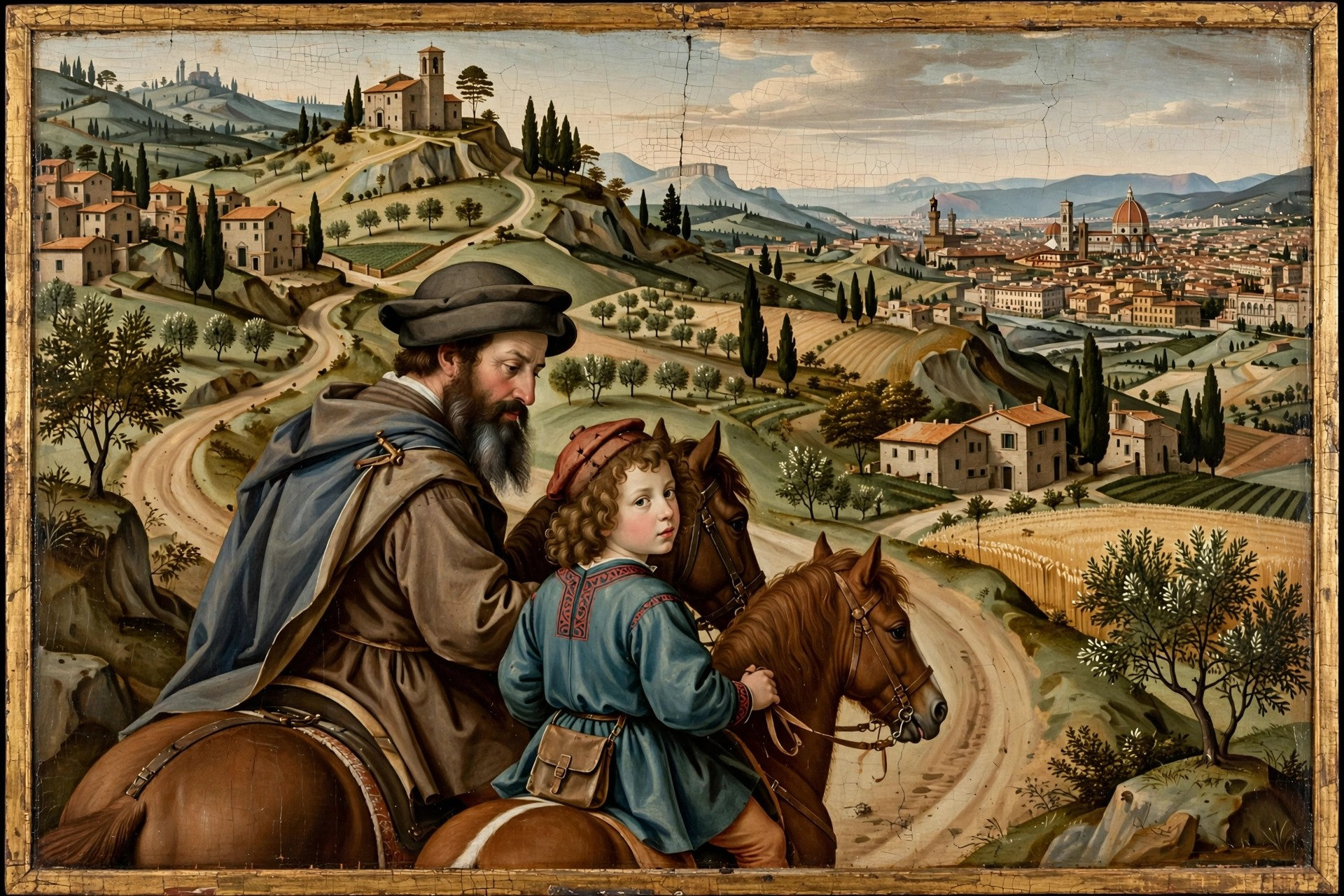 Leonardo da Vinci được cha dẫn đến Florence