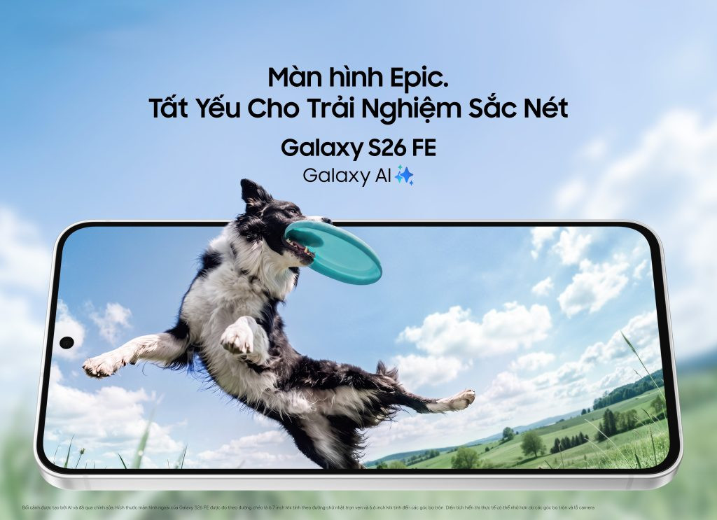 Galaxy S26 FE sử dụng màn hình AMOLED 6,7 inch
