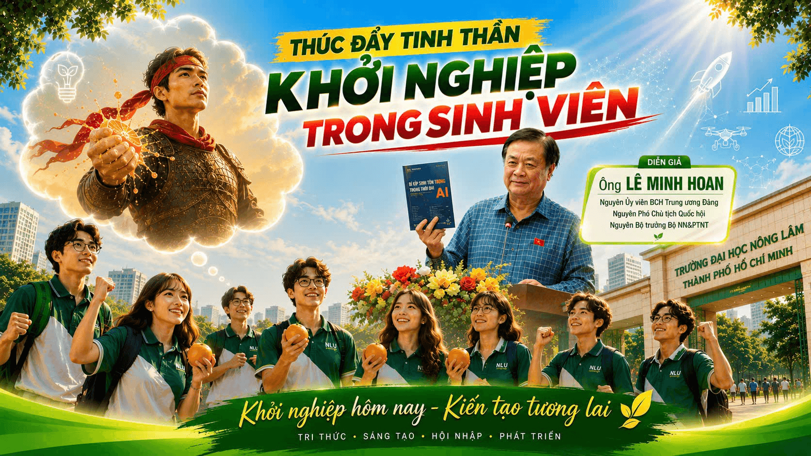 Từ quả cam Trần Quốc Toản đến hệ sinh thái khởi nghiệp. Ảnh: Đại học Nông Lâm TP.HCM cung cấp. 