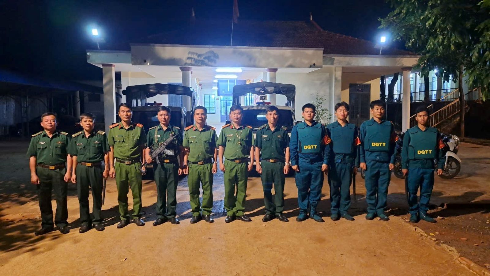 Cán bộ chiến sĩ Đồn Biên phòng Cửa khẩu Hoàng Diệu triển khai các biện pháp và phối hợp đảm bảo an toàn Tết Độc lập.