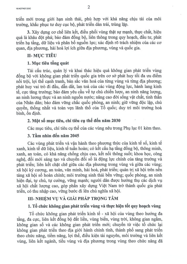 Nghị quyết số 27-NQ/TW về phát triển các vùng và tổ chức không gian phát triển quốc gia trong giai đoạn mới- Ảnh 2.