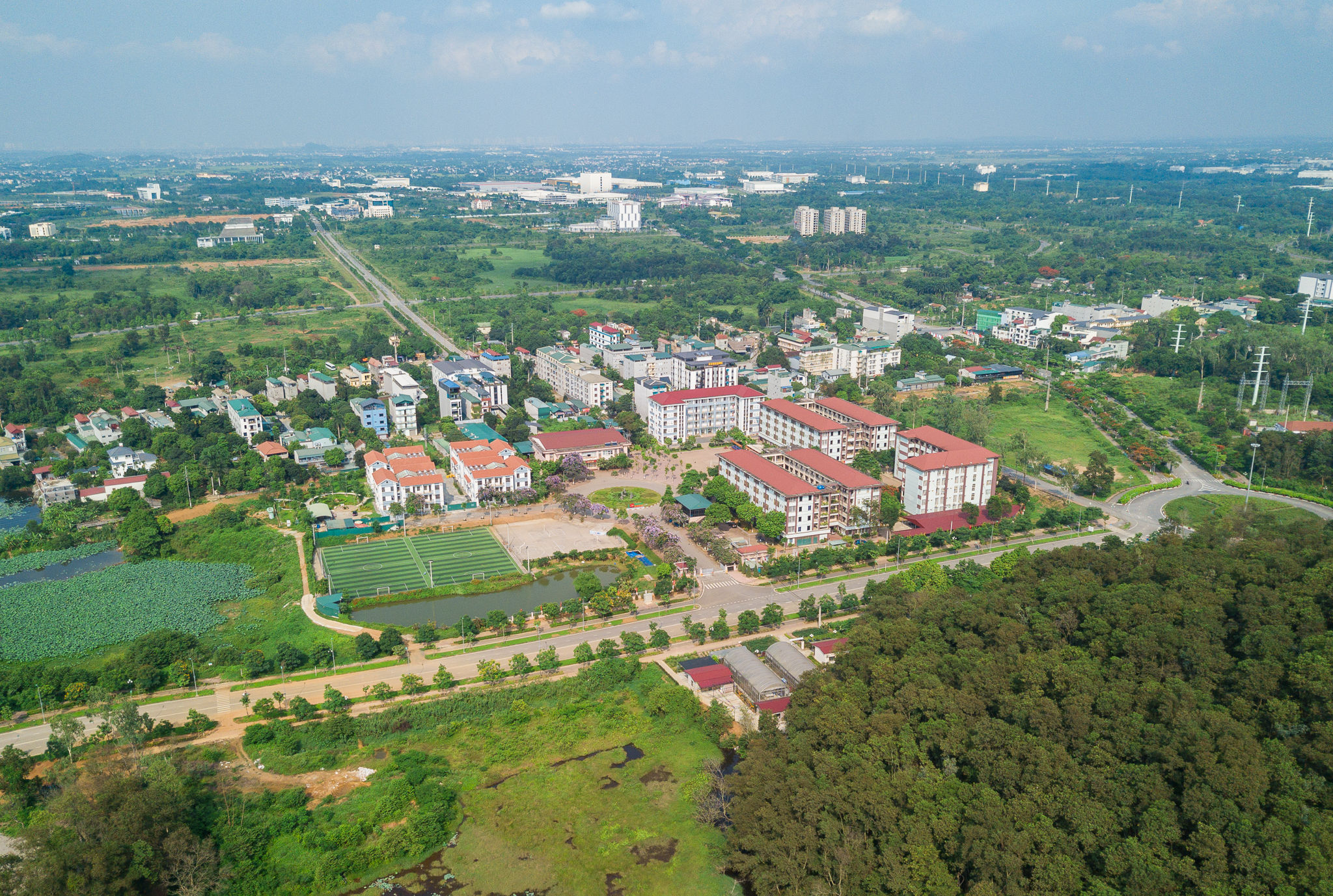 Khu đô thị Đại học Quốc gia Hà Nội (ĐHQGHN) ở Hòa Lạc sau khi hoàn thiện