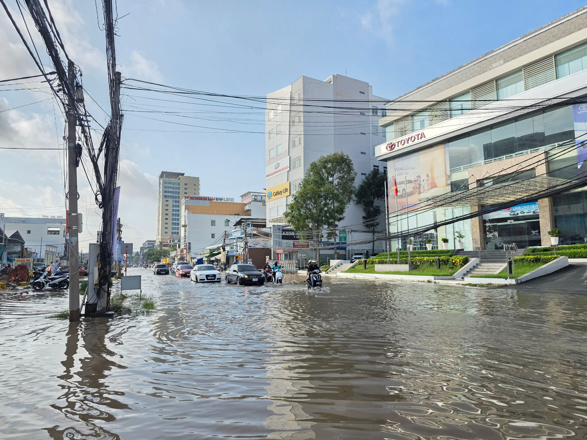 Triều cường đầu tháng 8 âm lịch đạt đỉnh 2,21m ở Cần Thơ 