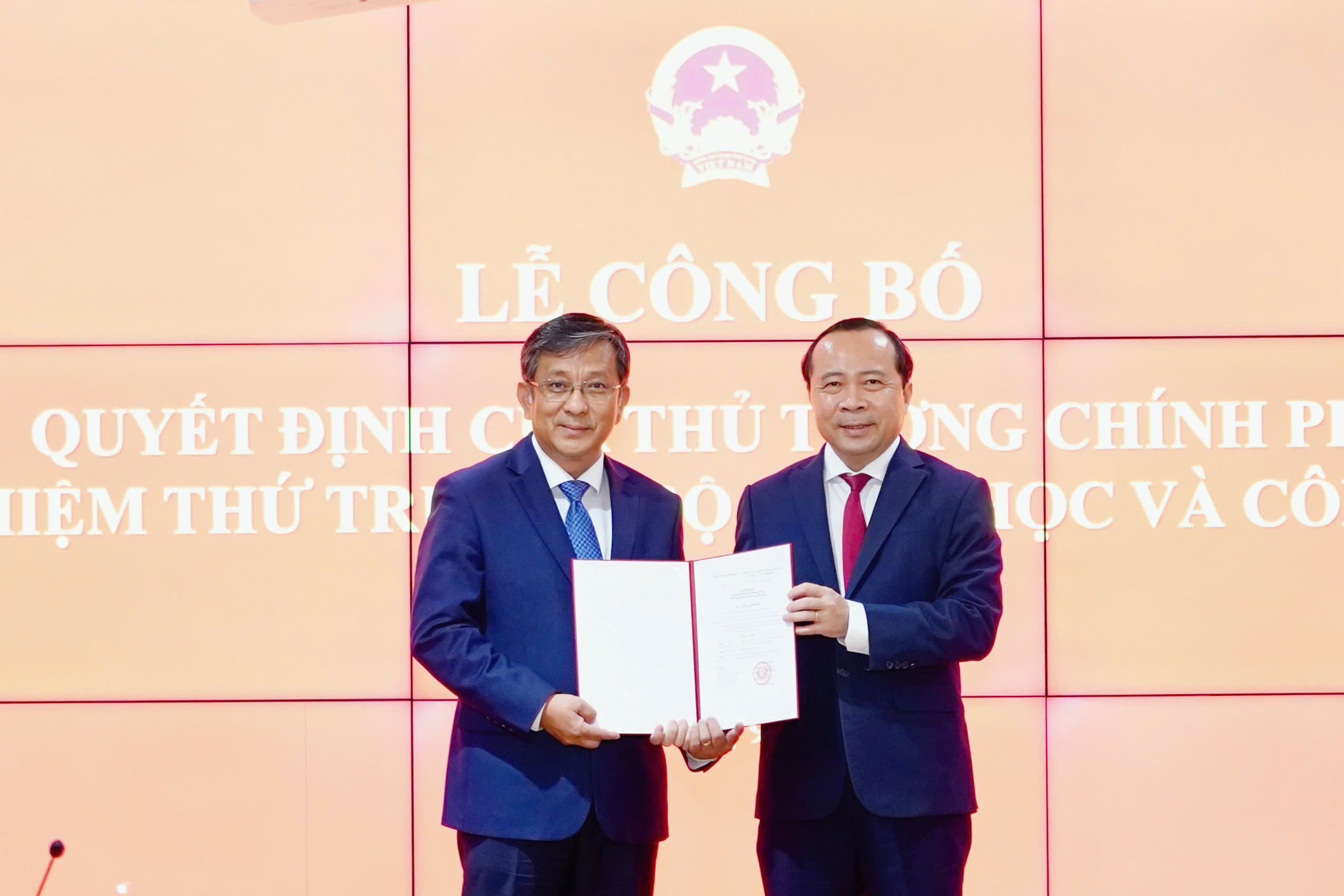 Công bố Quyết định bổ nhiệm PGS.TS Trần Trung Tính giữ chức Thứ trưởng Bộ KH&CN 