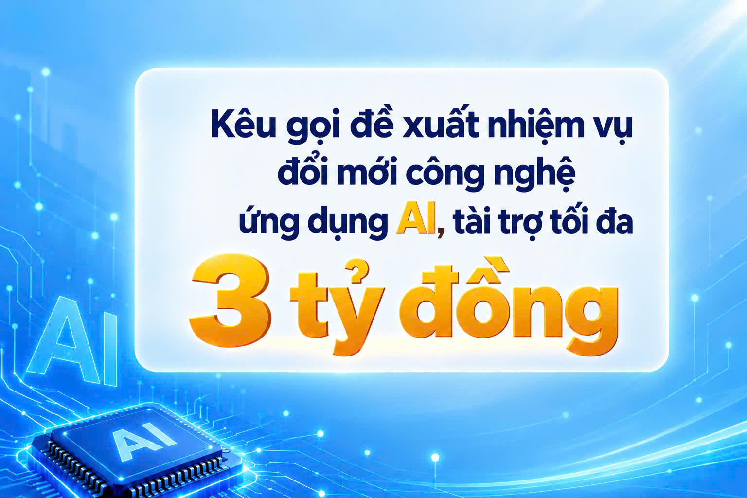 đề xuất tài trợ nhiệm vụ ứng dụng AI
