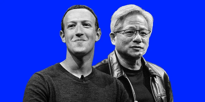 Mark Zuckerberg và Jensen Huang kêu gọi ngành công nghệ phối hợp để kiềm chế tốc độ phát triển AI tiên tiến như Dario Amodei, Sam Altman và Elon Musk. Ảnh: Insider