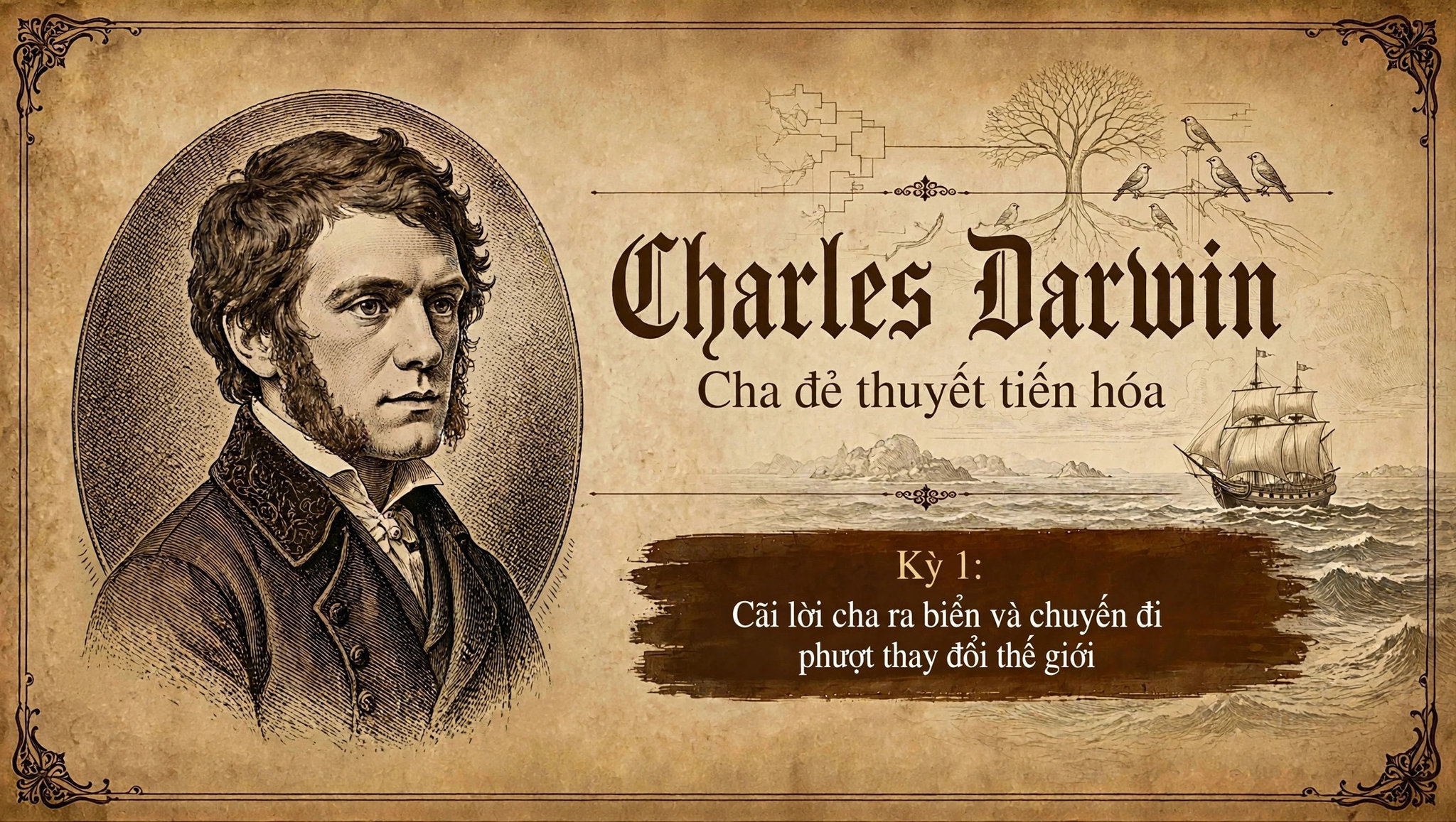 Charles Darwin Kì 1: Cãi lời cha ra biển và chuyến đi phượt thay đổi thế giới 