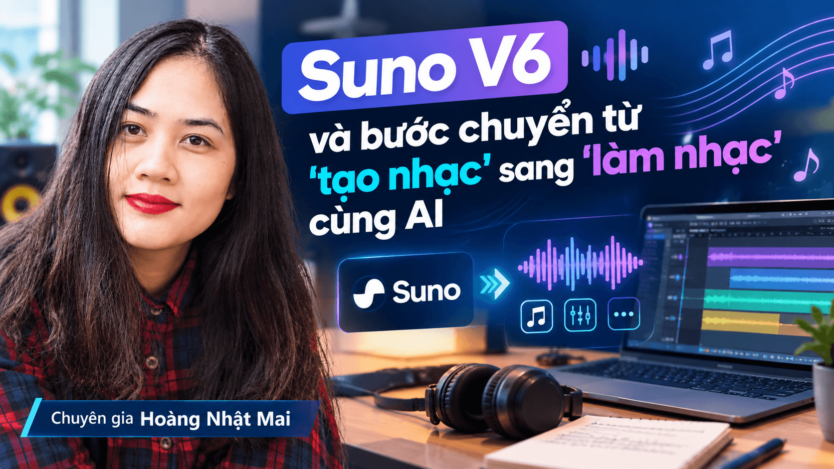 Suno V6 và bước chuyển từ 'tạo nhạc' sang 'làm nhạc' cùng AI 