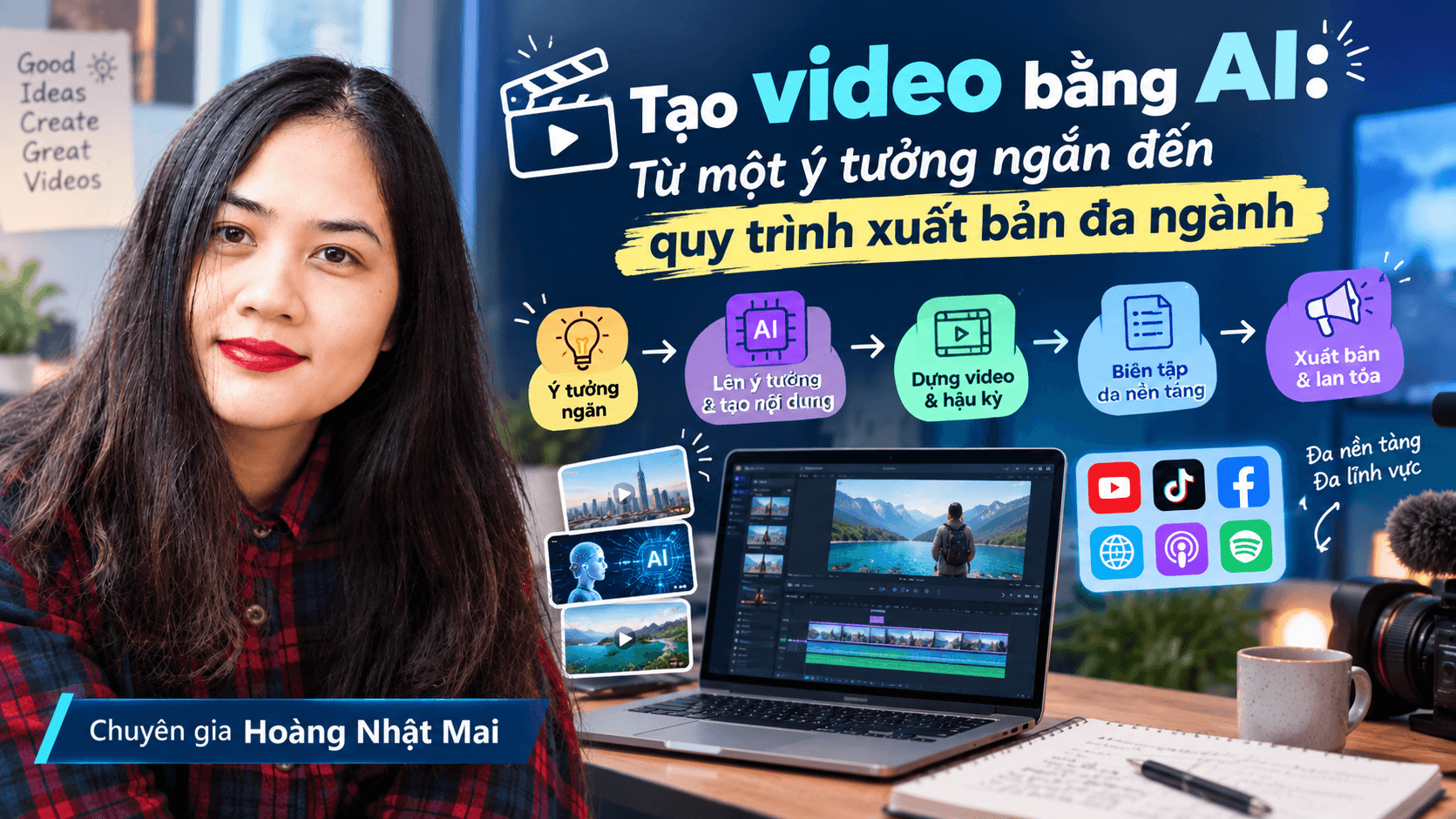 Tạo video bằng AI: Từ một ý tưởng ngắn đến quy trình xuất bản đa ngành 
