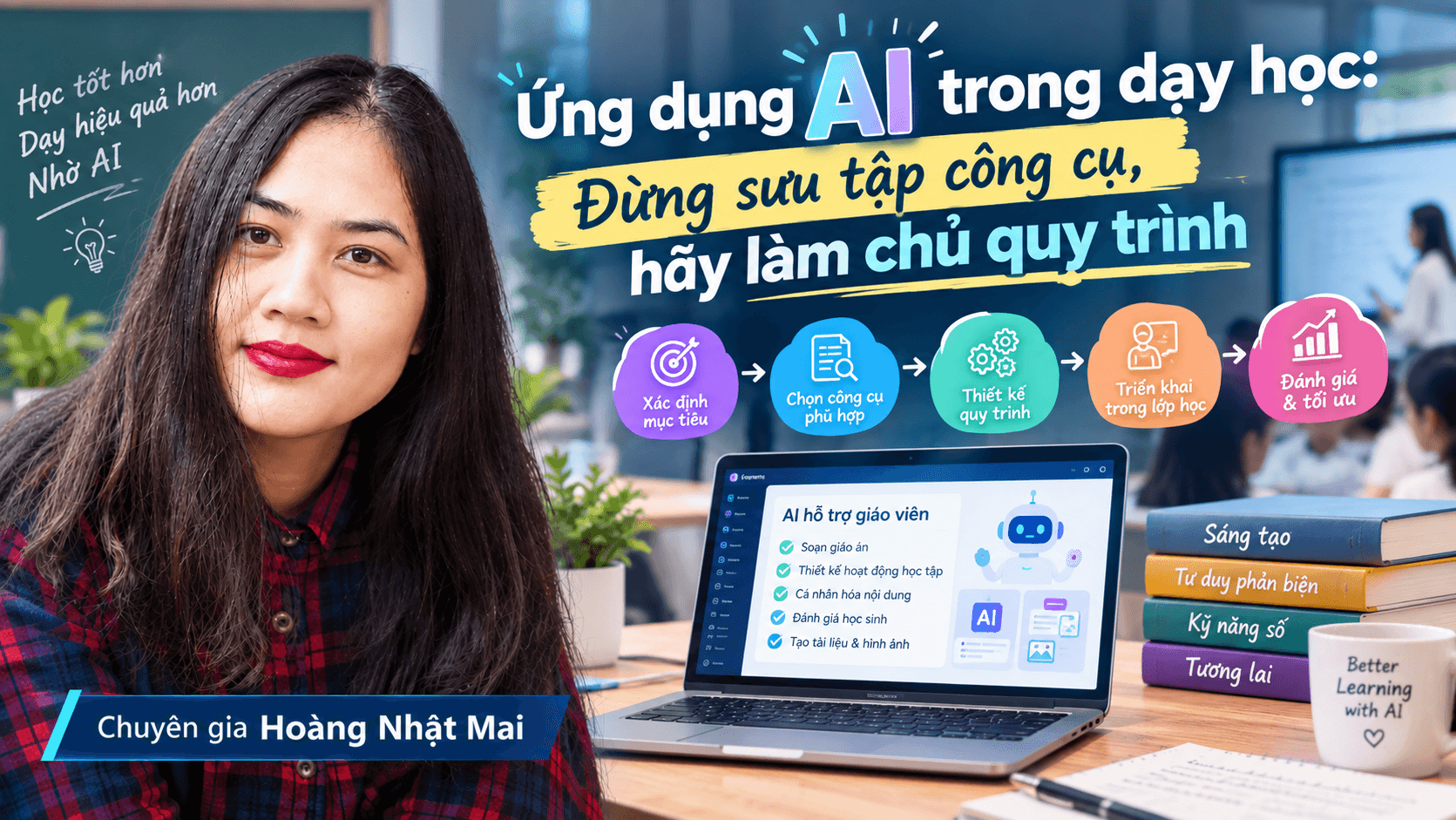 Ứng dụng AI trong dạy học: Đừng sưu tập công cụ, hãy làm chủ quy trình 