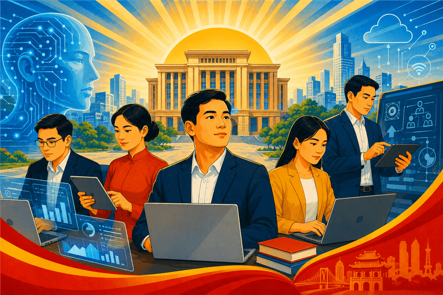 Chấm điểm người đứng đầu bằng máy tính - bước đột phá của quản trị số 