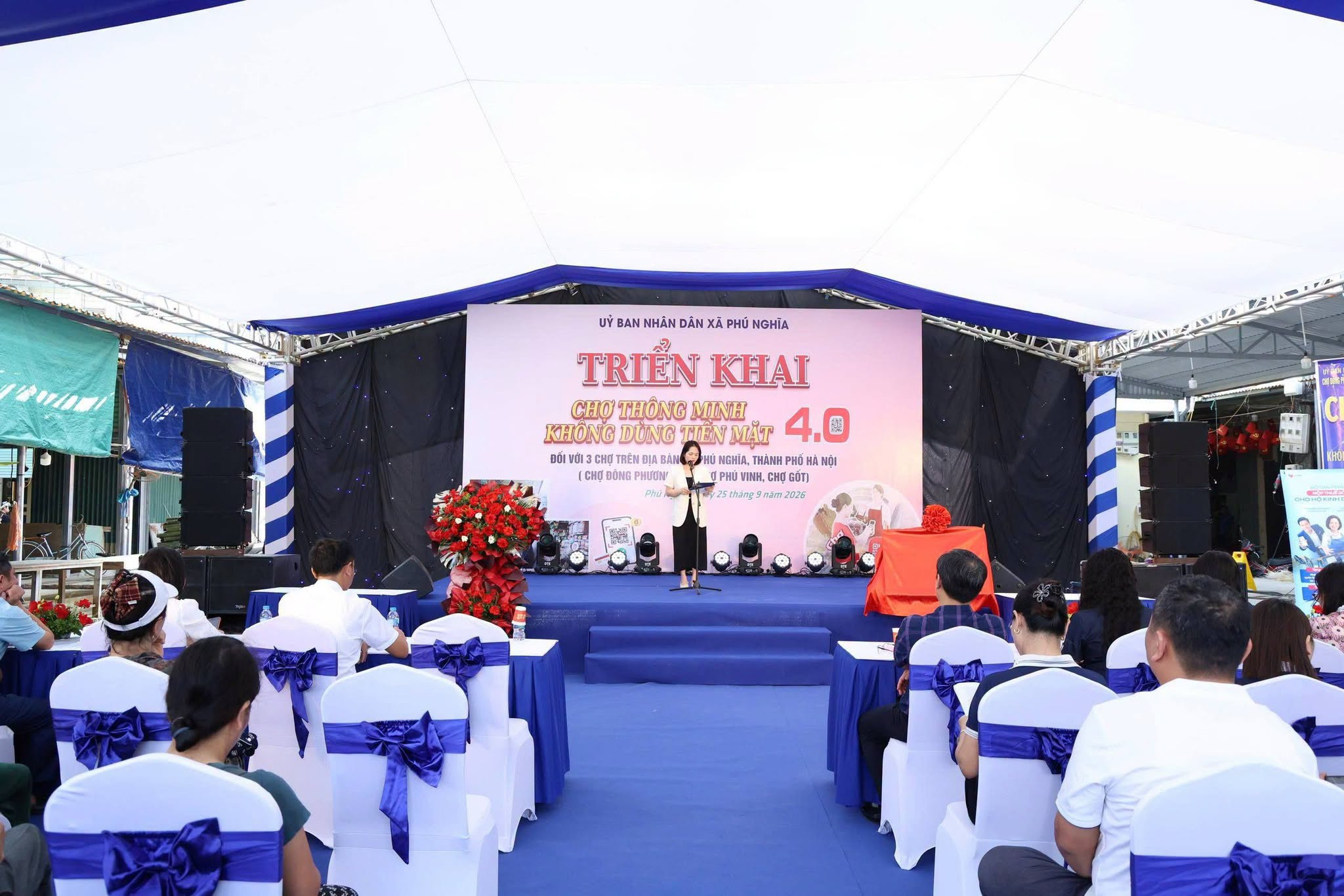 Xã Phú Nghĩa hoàn tất phủ sóng mô hình 'Chợ thông minh 4.0 - không dùng tiền mặt' tại 100% chợ dân sinh