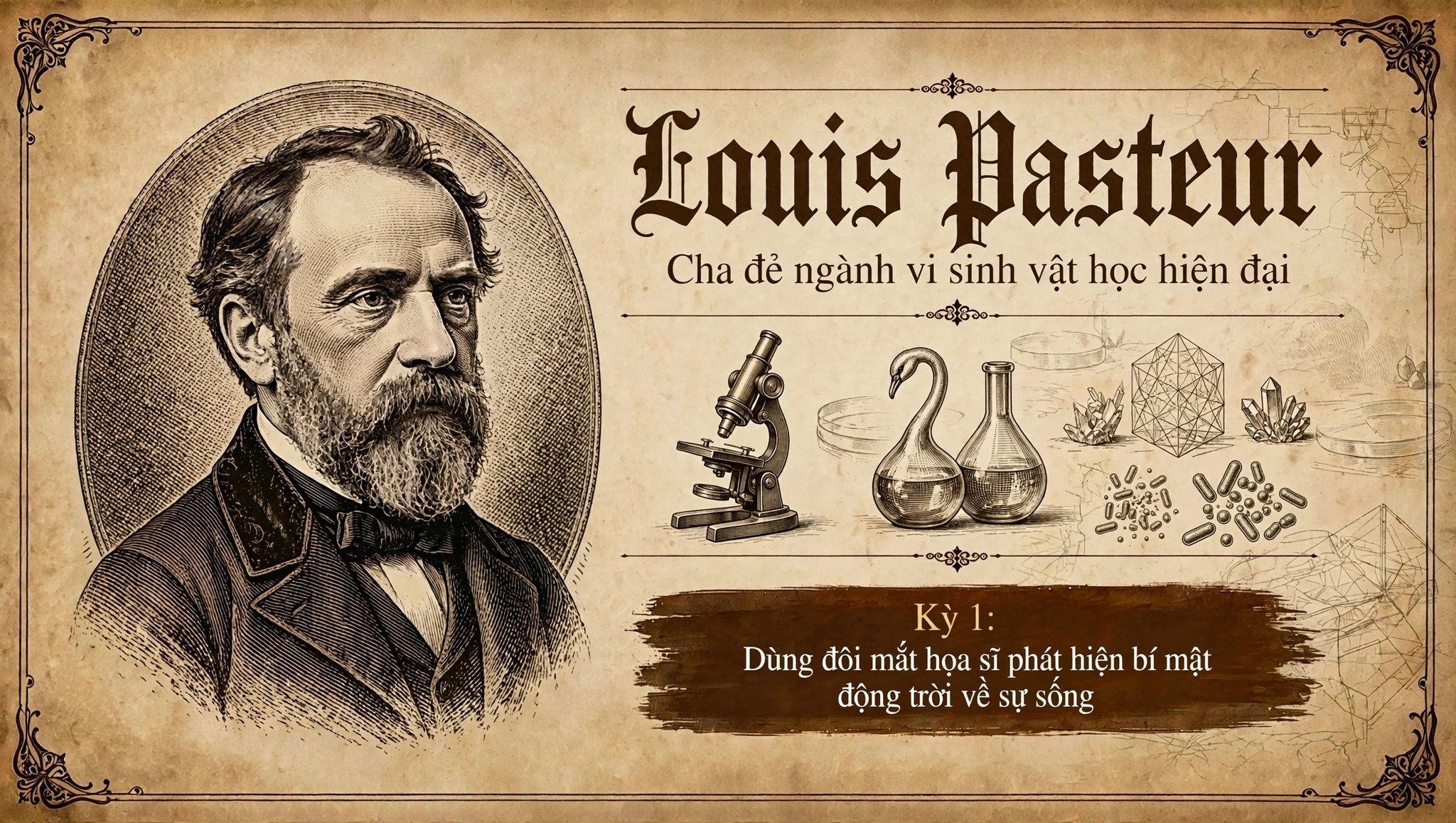 Louis Pasteur Kì 1: Dùng đôi mắt họa sĩ phát hiện bí mật động trời về sự sống 