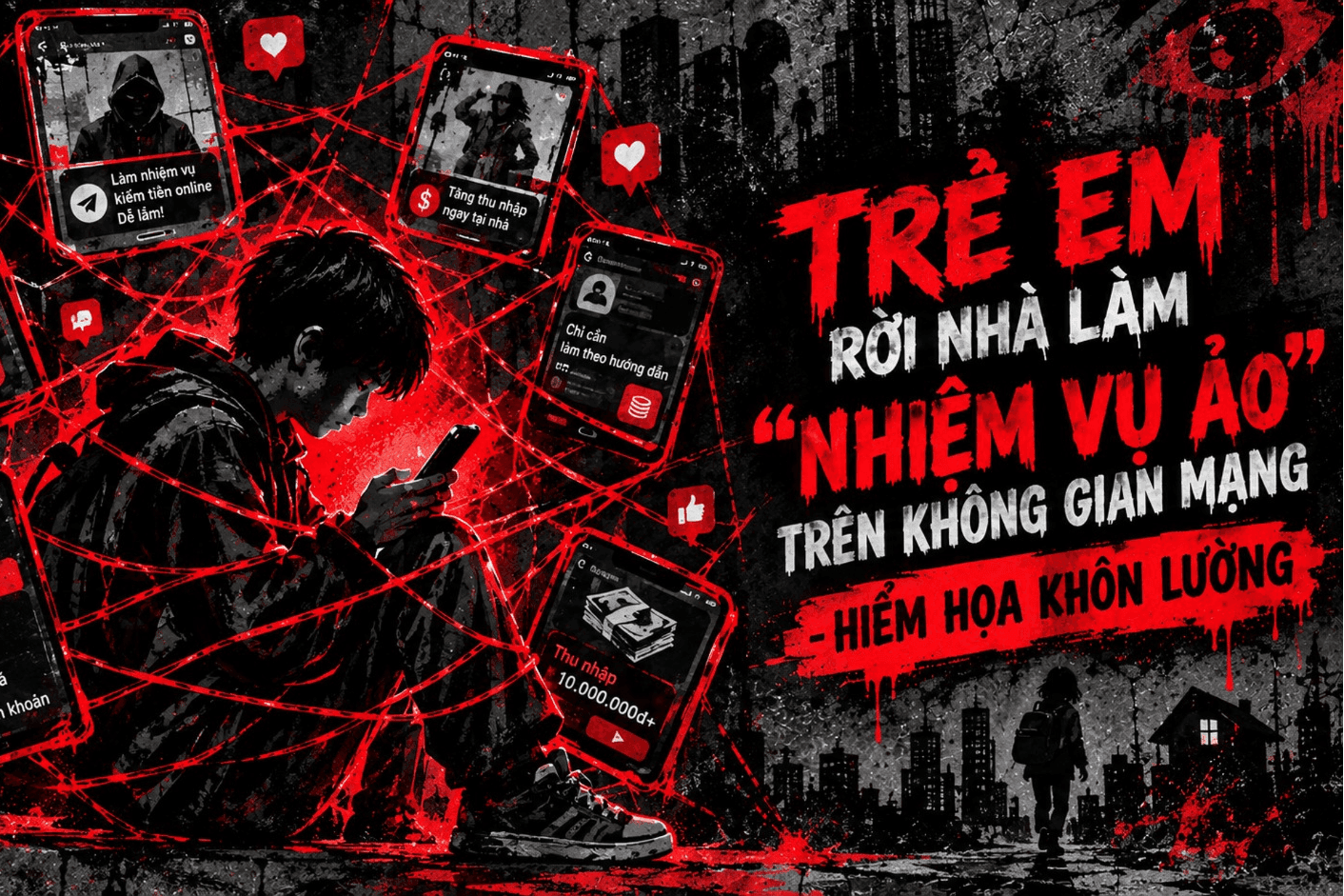 Trẻ em rời nhà làm 'nhiệm vụ ảo': Hiểm họa khôn lường 