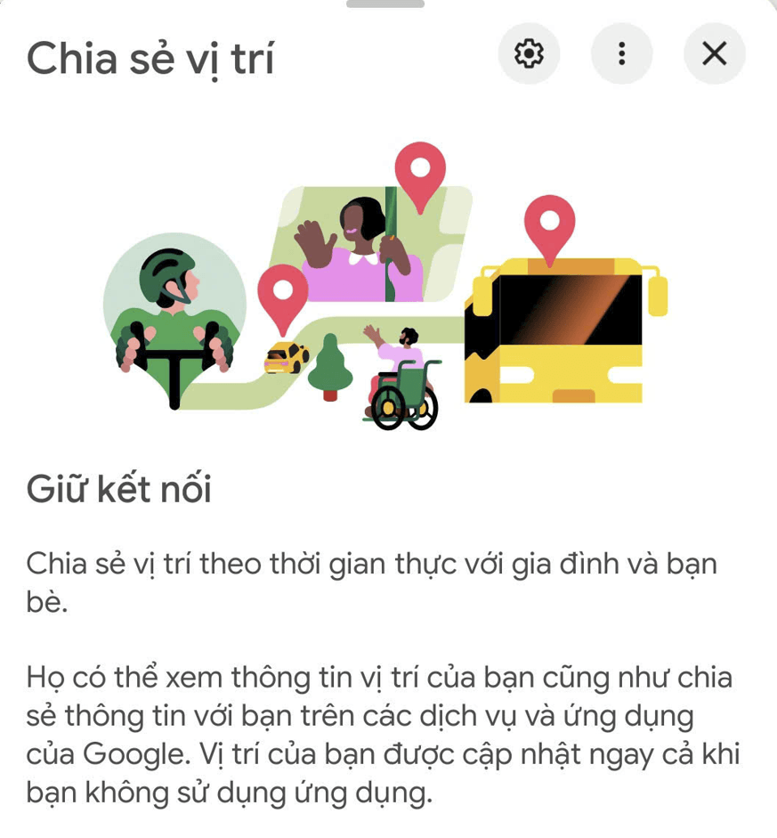 Nhờ tính năng chia sẻ vị trí trong Google Map mà vợ chồng anh Y. tìm được con trai