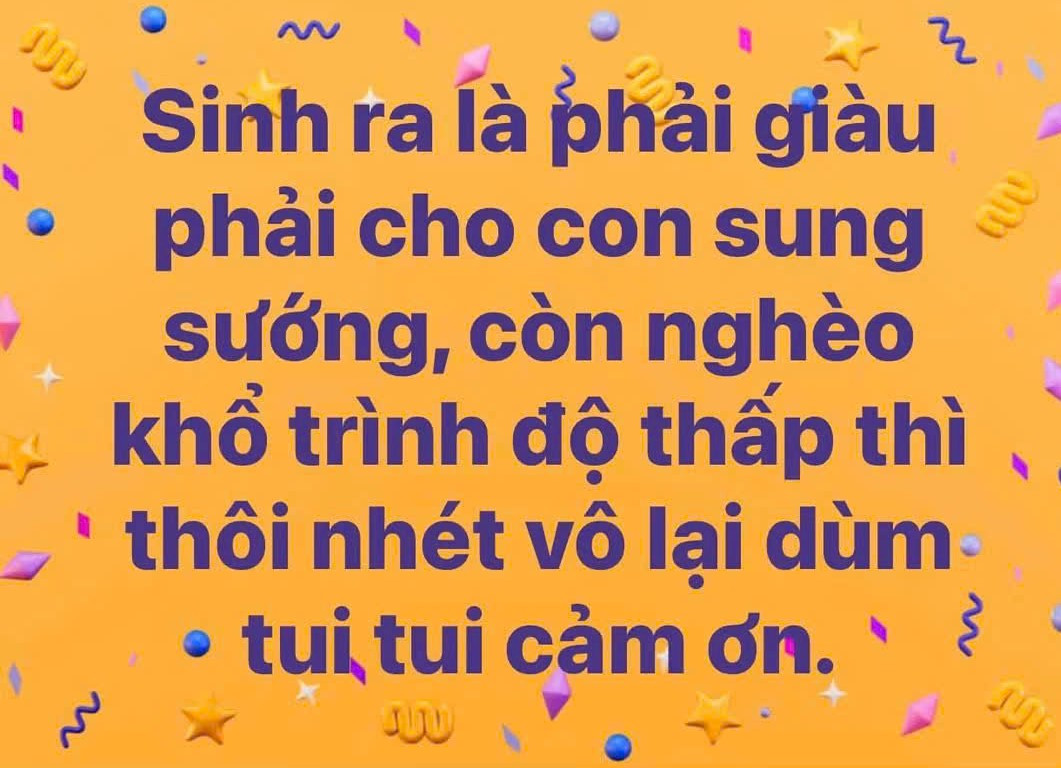 Một tài khoản đăng nội dung trách cứ cha mẹ nghèo khổ, vẫn sinh mình ra. Ảnh: FA Con ghét bố mẹ