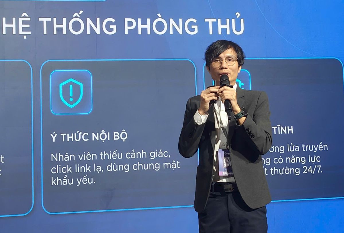 ông Nguyễn Quyết - Giám đốc Trung tâm Kiến trúc Giải pháp và Quản lý Dịch vụ, CMC Telecom nói về rủi ro an ninh mạng và dữ liệu trong doanh nghiệp-1