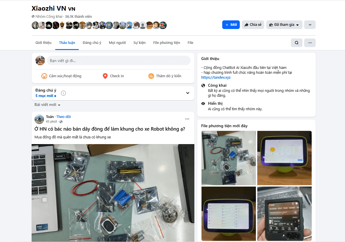 Cộng đồng chơi robot XiaoZhi tại Việt Nam.