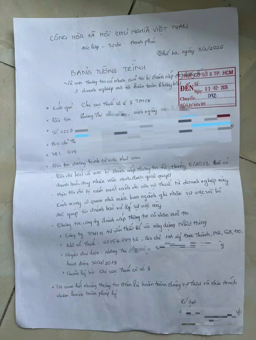 trường hợp của bà Lương Thị A.N