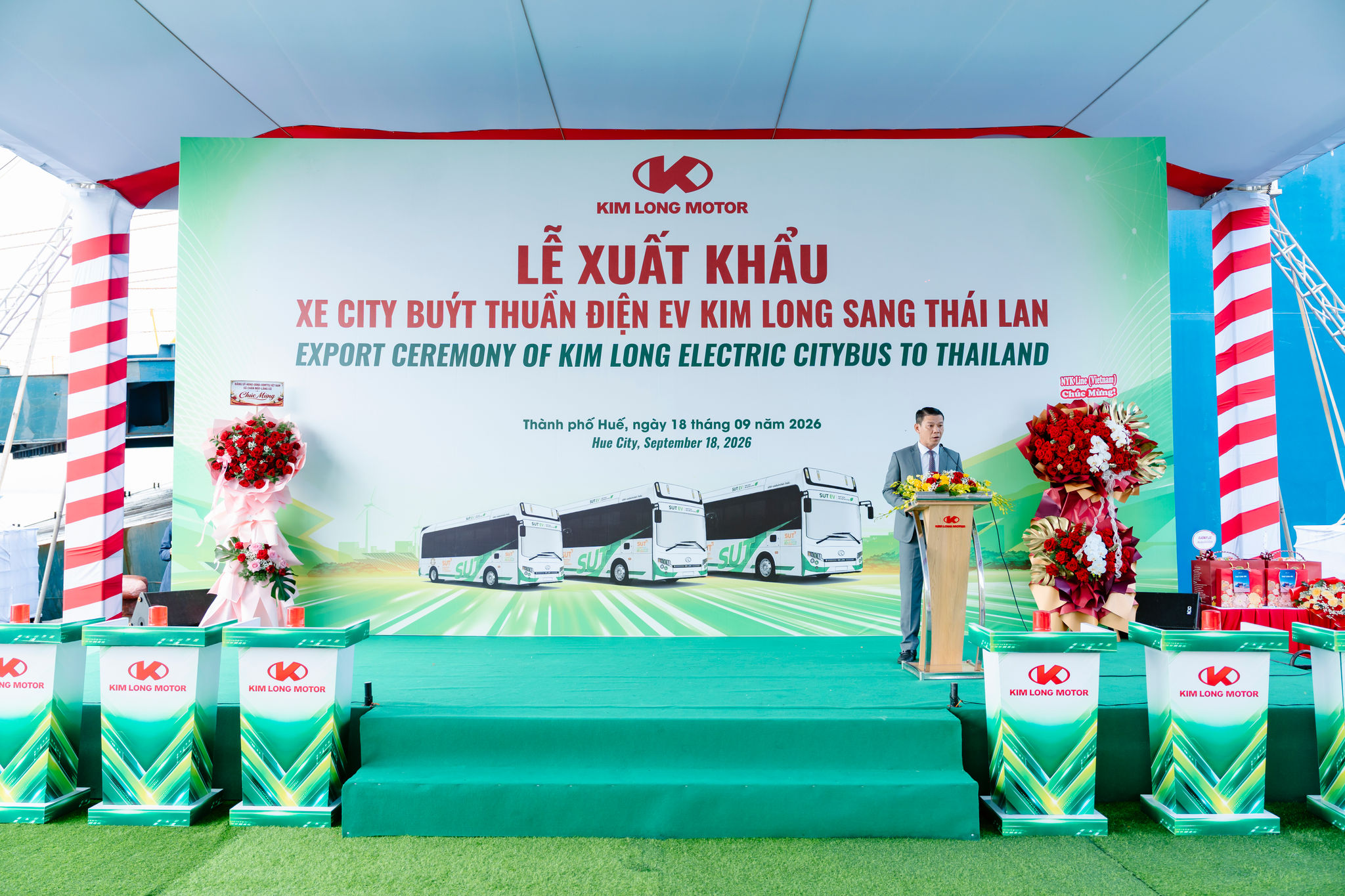 6. Ông. Đào Viết Ánh - Tổng Giám đốc KIM LONG MOTOR phát biểu tại Lễ xuất khẩu xe city buýt thuần điện EV KIM LONG sang Thái Lan