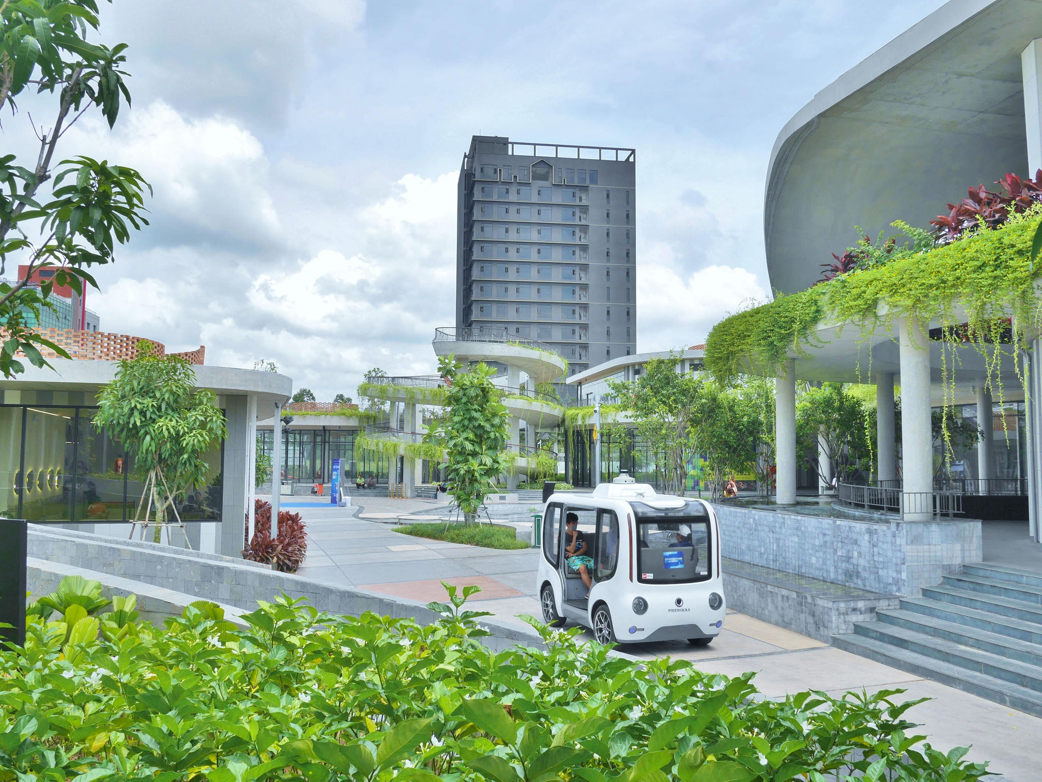 Xe buýt mini tự hành_PoC at Binh Duong New city
