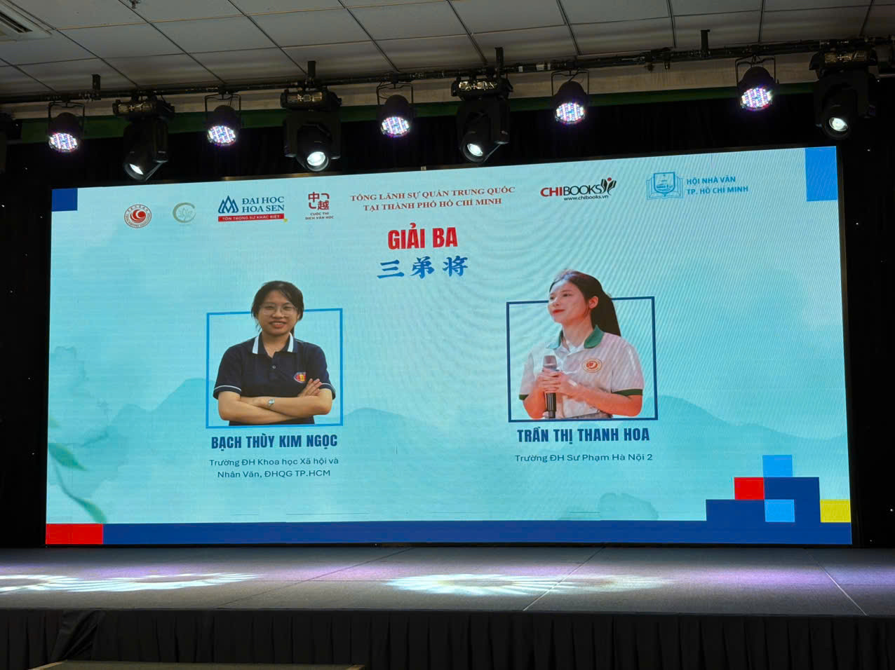 Thí sinh đoạt giải Ba hạng mục Trung-Việt