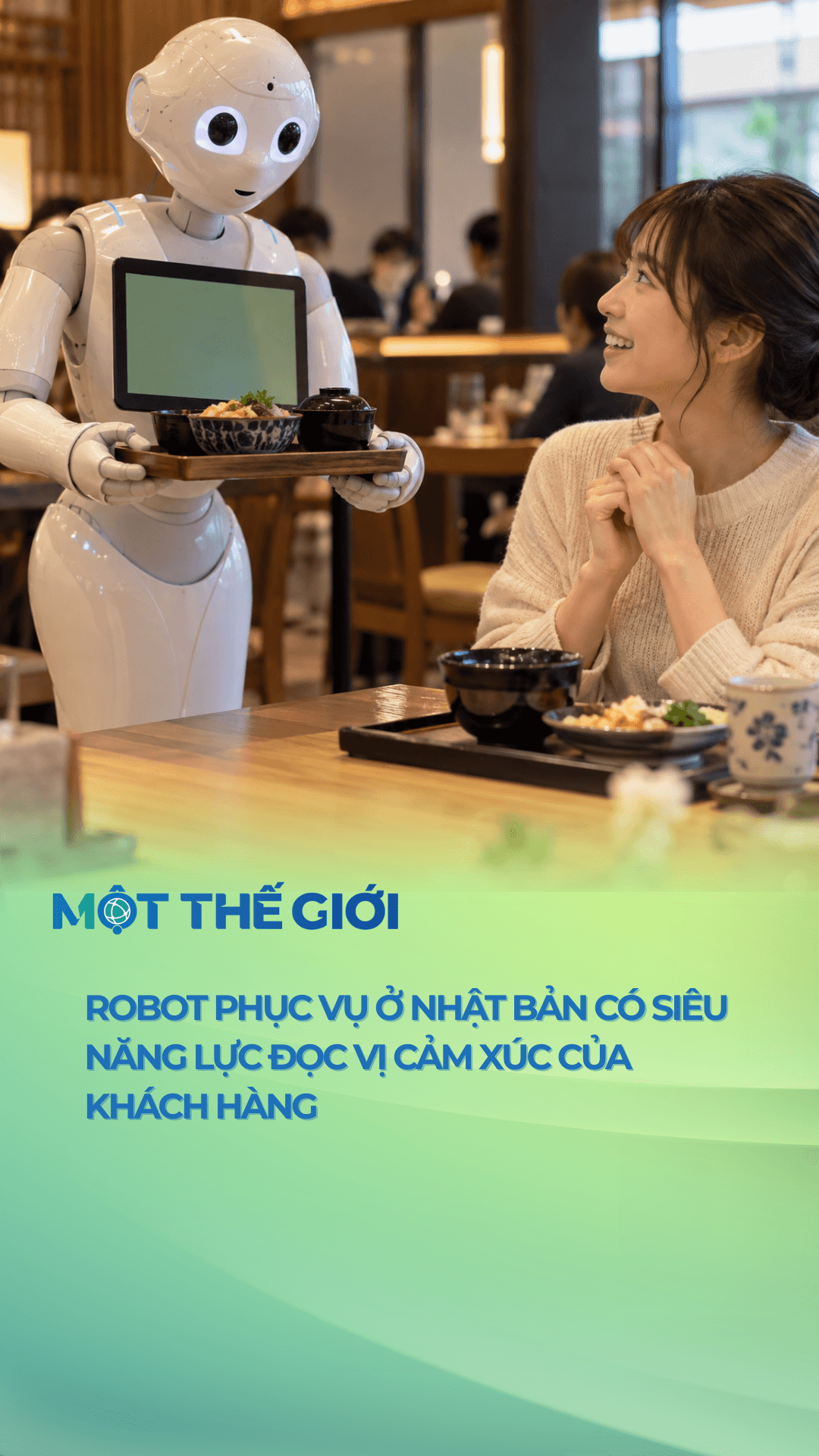 Robot phục vụ ở Nhật Bản có siêu năng lực đọc vị cảm xúc của khách hàng