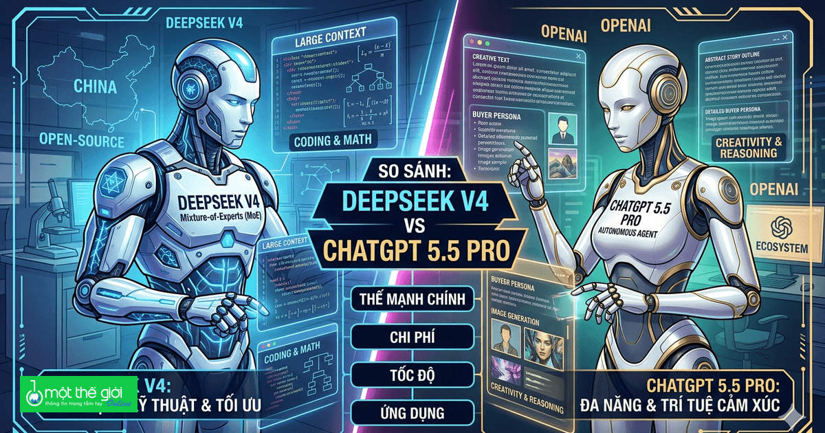 So sánh DeepSeek V4 vs ChatGPT 5.5 Pro
