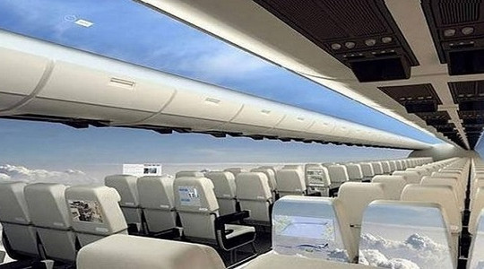 Tương lai của du lịch đường hàng không là máy bay không cửa sổ?