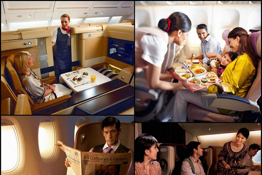 5 hãng hàng không có chất lượng ẩm thực tốt nhất thế giới năm 2014