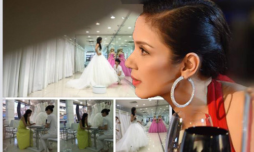Việt Trinh thử váy chuẩn bị cho đám cưới? 