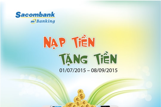 Sacombank mBanking - Nạp tiền tặng tiền