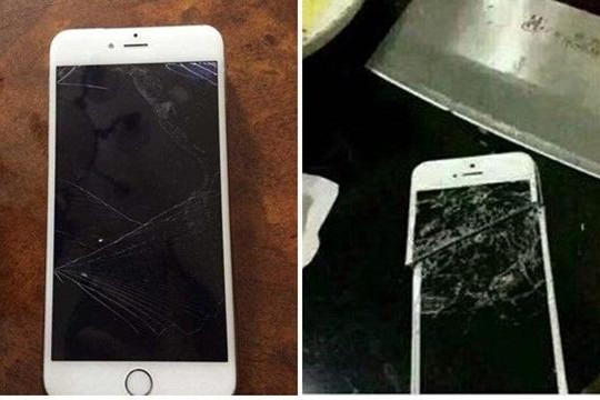 Chặt đôi iPhone 6S nhặt được vì bị chủ máy nhắn tin hăm dọa
