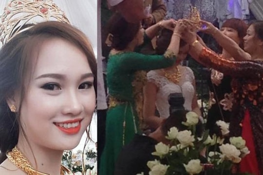 Vẻ đẹp của cô dâu Nam Định được mẹ chồng tặng vương miện 2 tỉ đồng