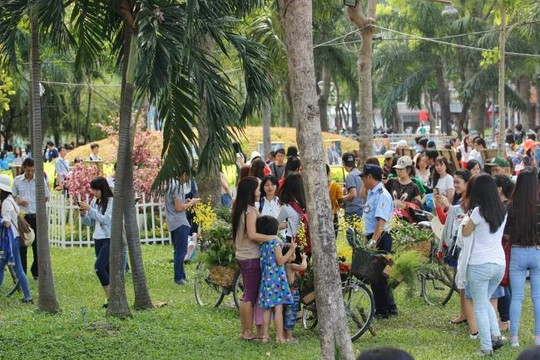 Hàng ngàn người Sài Gòn thích thú với lễ hội Hoa anh đào