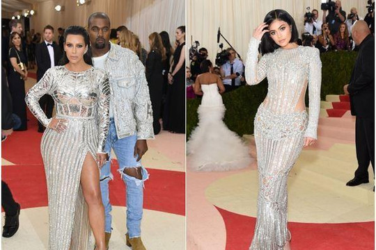 Gia đình Kim Kardashian gây 'choáng' với mốt hở bạo tại Met Gala 2016