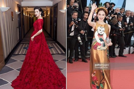 Lý Nhã Kỳ và Angela Phương Trinh: Hàng hiệu và 'đồ nhà' trên thảm đỏ Cannes 