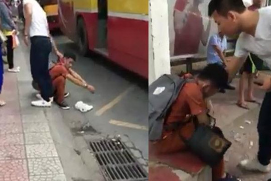 Soái ca trấn áp kẻ móc trộm iPhone 6s ở trạm xe buýt Hà Nội