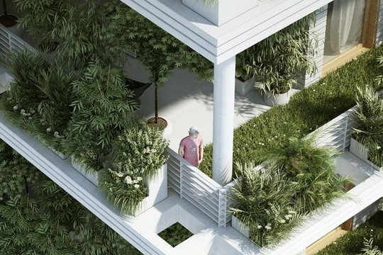 Độc đáo thiết kế sky villas ẩn mình trong khu vườn xanh