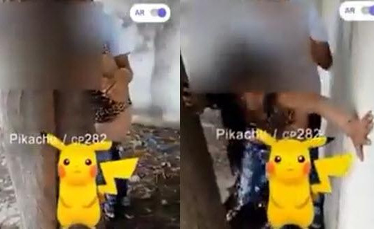 Chơi Pokemon Go phát hiện cặp đôi 'mây mưa' bên gốc cây