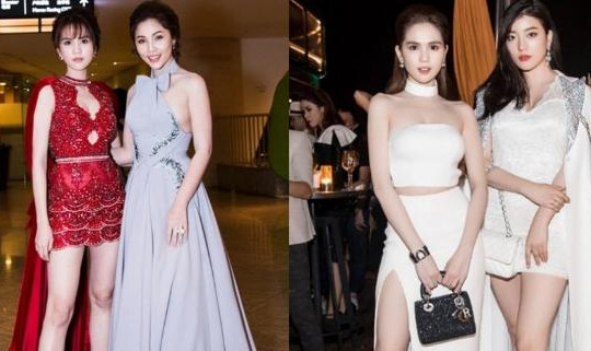 Diện váy xẻ ngực, Ngọc Trinh làm lu mờ Hoa hậu Hàn Quốc và Trung Quốc 