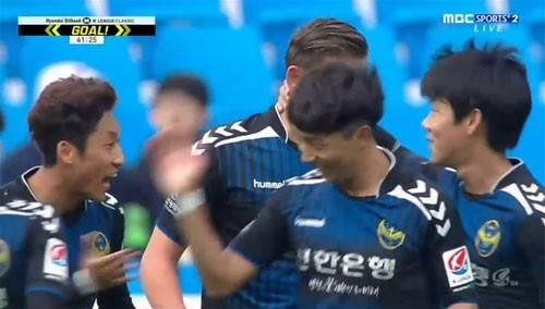 Xuân Trường đá chính ấn tượng,  Incheon United thắng kịch tính 