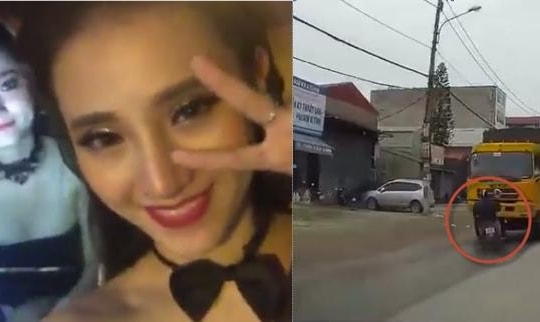 Clip 3 mỹ nữ Hà thành trên xế hộp triệu người xem, xe máy lao vào đầu xe tải gây rùng mình