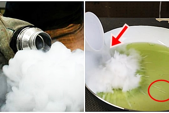 Cho ni tơ lỏng -196 độ vào thùng xăng, không ngờ xảy ra phản ứng vi diệu thế này