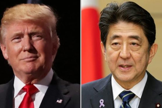 Thủ tướng Shinzo Abe bất ngờ tới thăm ông Donald Trump