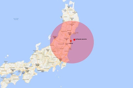 Cảnh báo sóng thần lên tới 3m sau vụ động đất mạnh gần Fukushima